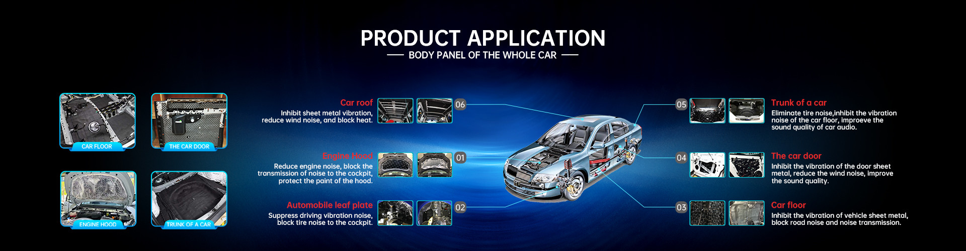 jakość Izolacja dźwiękowa i cieplna samochodów fabryka